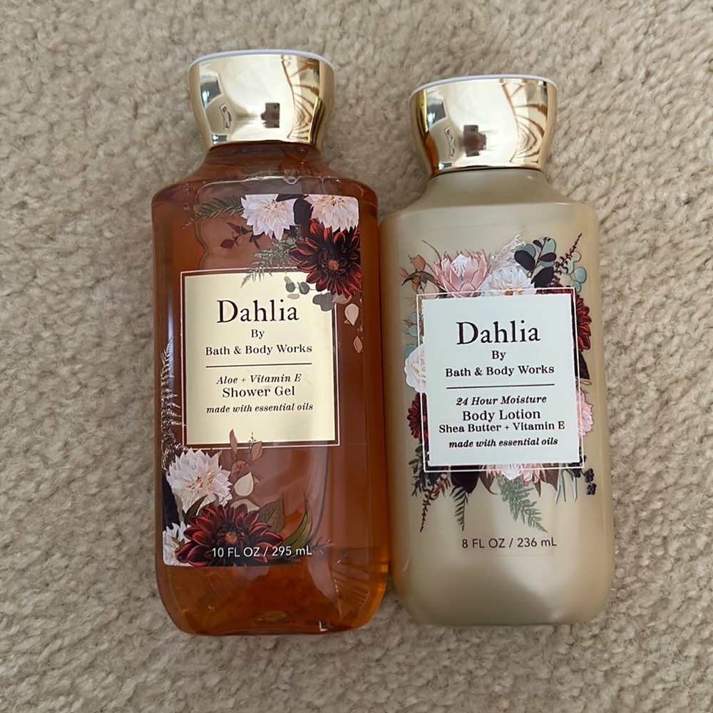 Bath and Body Works Dahlia Shower Gel and Body Lotion